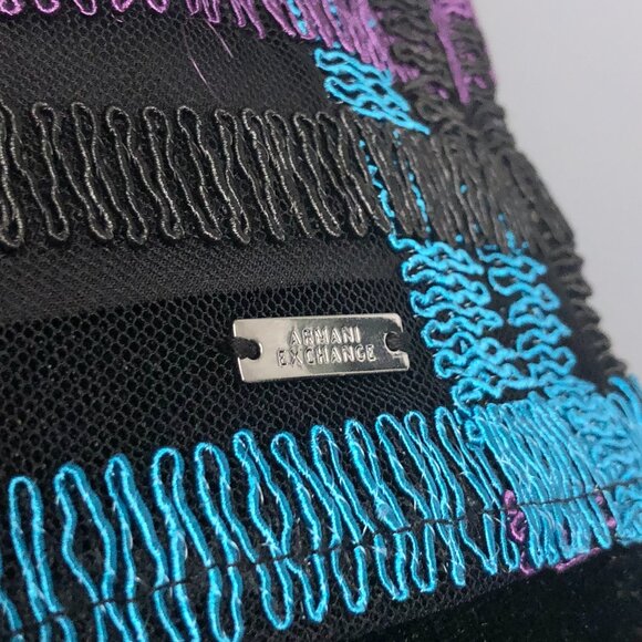 BNWT A|X Armani Exchange Short Sleeve Colorful Striped Blouse Size S - Picture 8 of 13